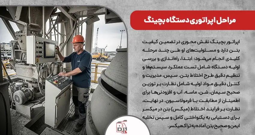 مراحل اپراتوری دستگاه بچینگ